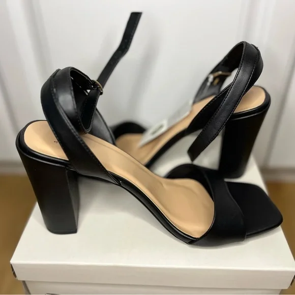 NWT A New Day Haley Ankle Strap Single Band Flare Heels with Memory Foam Insole - Picture 3 of 3